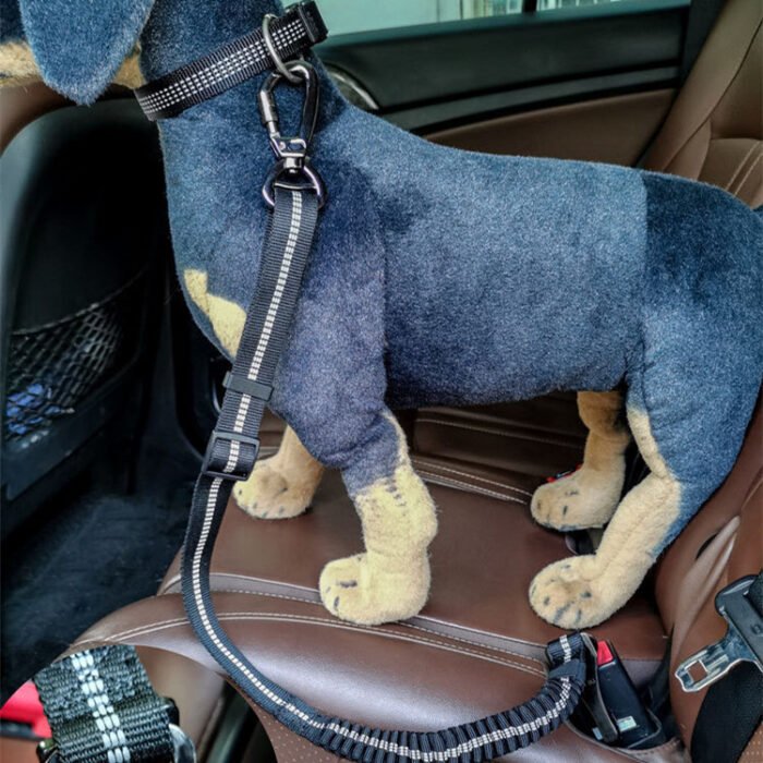 Pet Supplies Dog Reflective Buffer Retractable Car Seat Belt - Image 1