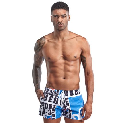 Men's Printed Boxer Beach Pants Fashion Printed Straight