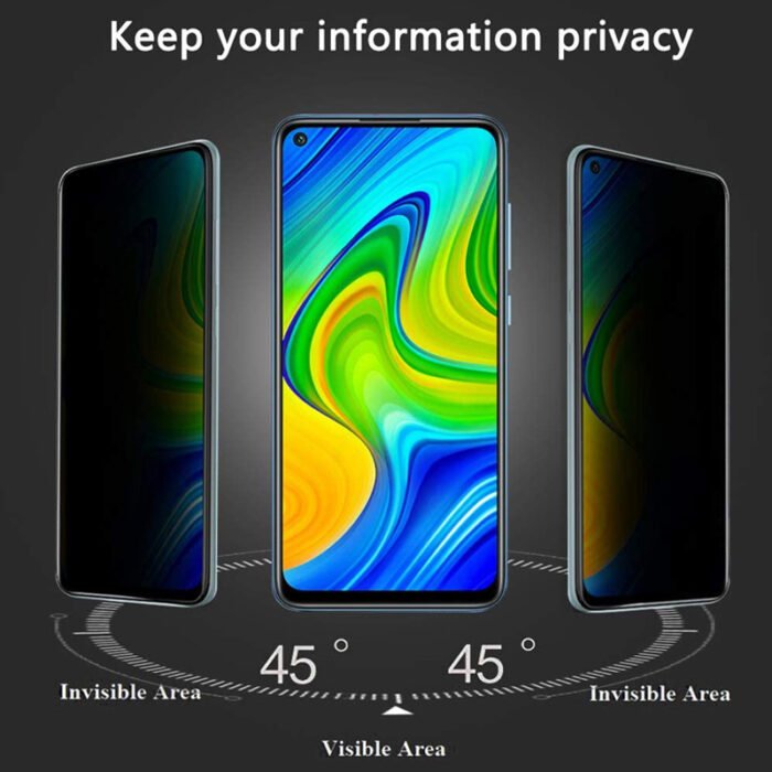 Anti Spy Screen Protector Tempered Glass For Note 10 Pro 9 8 7 T K30 K40 Pro - Image 1
