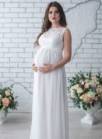 Lace Sleeveless Maternity Dress - Image 2