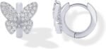 Fashion Copper Inlaid Zirconium Butterfly Ear Ring Niche - Image 7