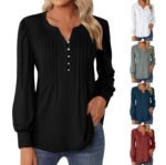 Elegant Loose Women's Top Pleating - Image 9