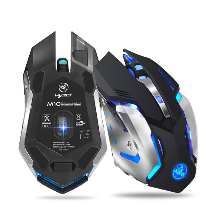 HXSJ new wireless mouse 2.4GPI gaming mouse glowing mouse - Image 1