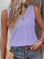 Legant V-Neck Sleeveless Tank Top For Women - Image 2