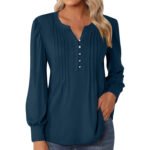 Elegant Loose Women's Top Pleating - Image 8