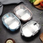 Portable Children's Lunch Box, 304 Stainless Steel Bento, Kitchen Leak Proof Food Box for Kids - Image 2