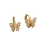 Fashion Copper Inlaid Zirconium Butterfly Ear Ring Niche - Image 2