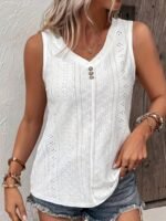 Legant V-Neck Sleeveless Tank Top For Women - Image 3