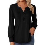 Elegant Loose Women's Top Pleating - Image 3