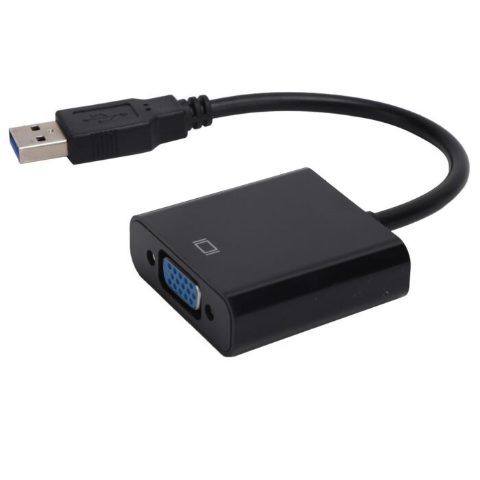 USB3.0 to VGA Converter 5Gbps HD 1080P Adapter Cable 15Pin Female External Video CardBlack - Image 1