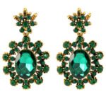 European And American Fashion Cool Vintage Sapphire Stud Earrings - Image 3