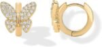 Fashion Copper Inlaid Zirconium Butterfly Ear Ring Niche - Image 3