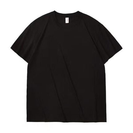 180G Adult Pure  Pure Cotton Black  Men's T-shirt CUSTOMIZATION