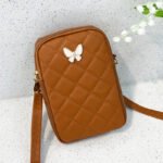 Embroidered Butterfly Rhombus Crossbody Bag - Image 5