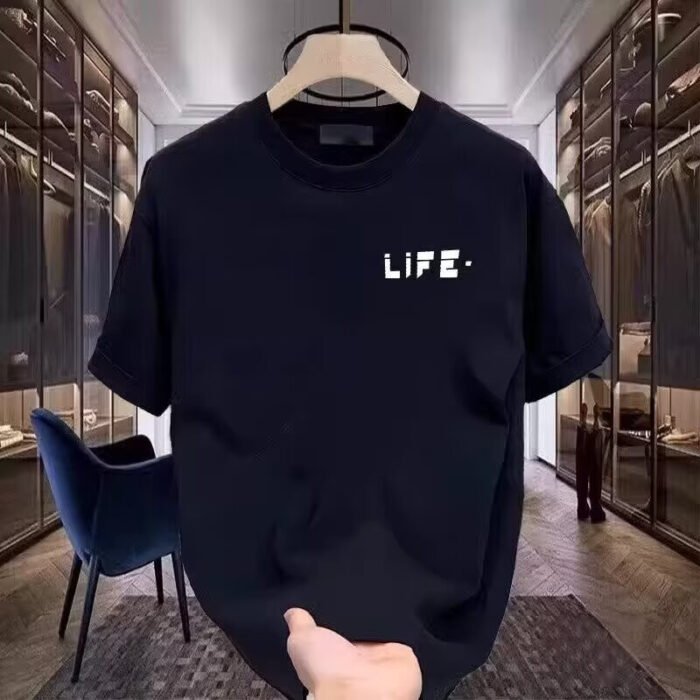 Heavy Fashion Brand Cotton Printed Men's Short Sleeve - Image 4