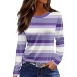 European And American Slim-fit Cotton-like Round Neck Printed Solid Color Long Sleeve Long Sleeve - Image 9