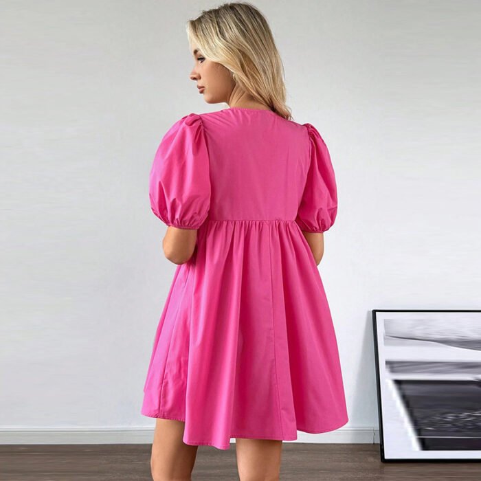 Bow Front Lace-up Jumpsuit A- Line Skirt - Image 6