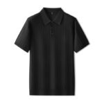 Autumn And Winter New Men's Plus-sized Plus Size Lapel Short Sleeve Sweater - Image 2