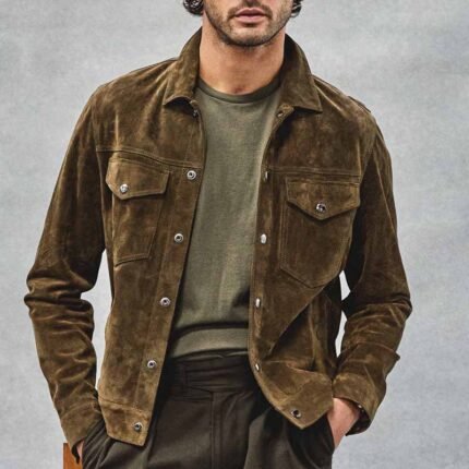 Men's Fashionable Suede American Retro Coat