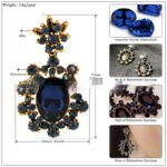 European And American Fashion Cool Vintage Sapphire Stud Earrings - Image 7