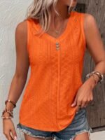 Legant V-Neck Sleeveless Tank Top For Women - Image 5
