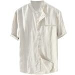Men's Shirt New Short Sleeve Summer Stand Collar - Image 7