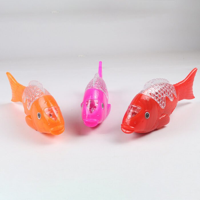 Children's Electric Fish Toy Flash Swing Projection Luminous Music Simulation - Image 6