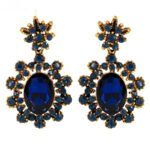 European And American Fashion Cool Vintage Sapphire Stud Earrings - Image 6