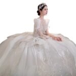 Bride Main Yarn Long Sleeve Heavy Industry Trailing French Retro Advanced - Image 2