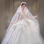 Bride Main Yarn Long Sleeve Heavy Industry Trailing French Retro Advanced - Image 5