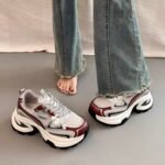 Mesh Breathable Clunky Sneakers Women's Platform Height Increasing Leisure Sneaker - Image 4