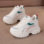 Height Increasing Insole Breathable White Shoes - Image 5