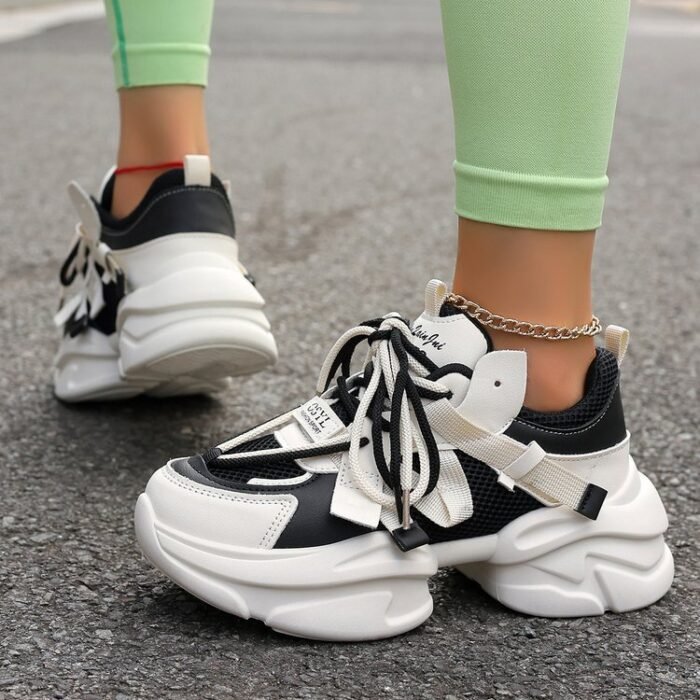 Lace-up White Shoes Casual Sneaker - Image 4