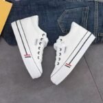 Height Increasing Insole Canvas Shoes White Shoes For Students - Image 7